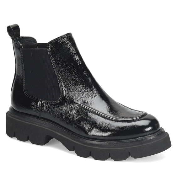 Sofft Shoes - Aqua Söfft Samira Crinkle Patent Leather Chelsea Boots | Womens 8, Black NEW